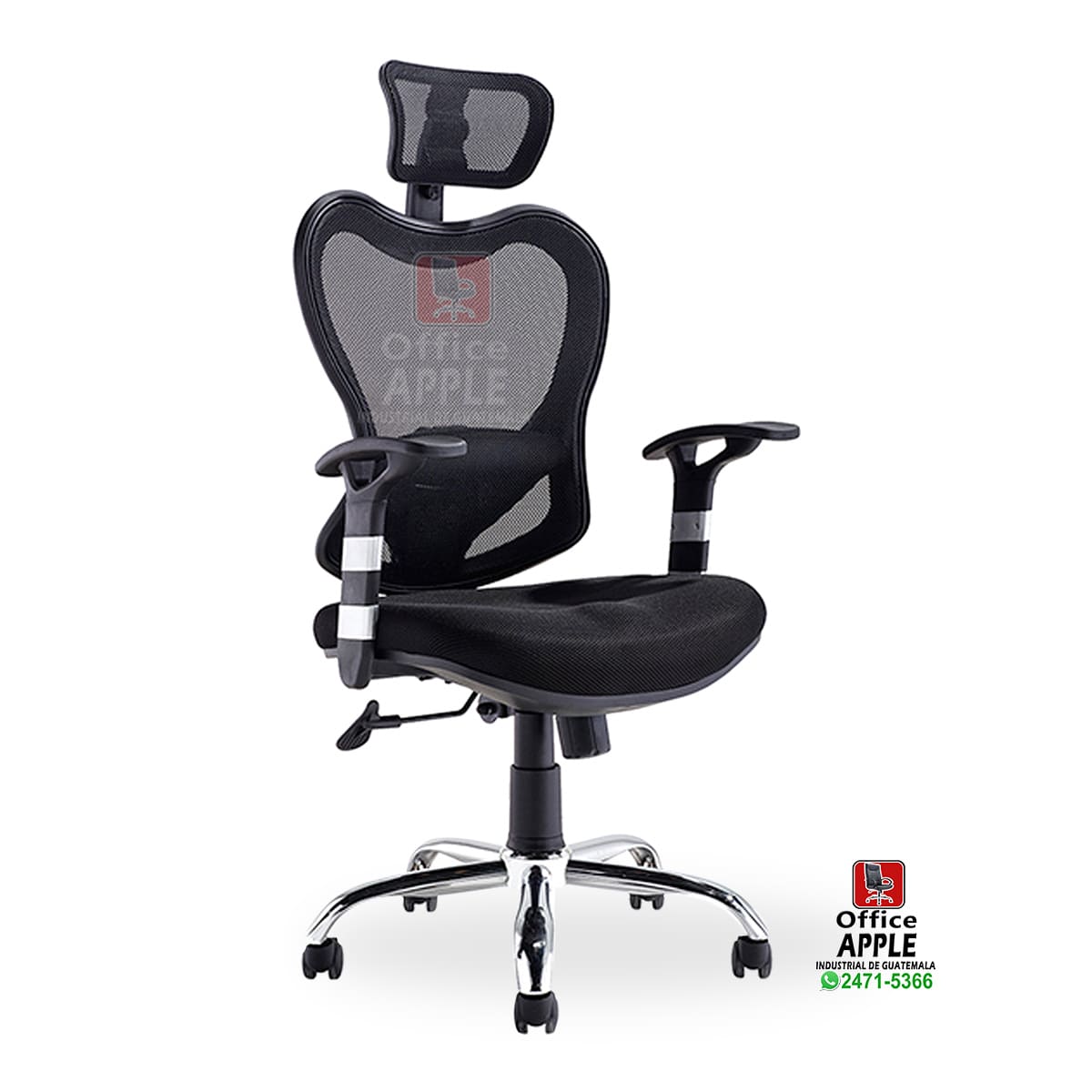 Silla profesional para oficina reclinable, con rojos, ajustable en altura