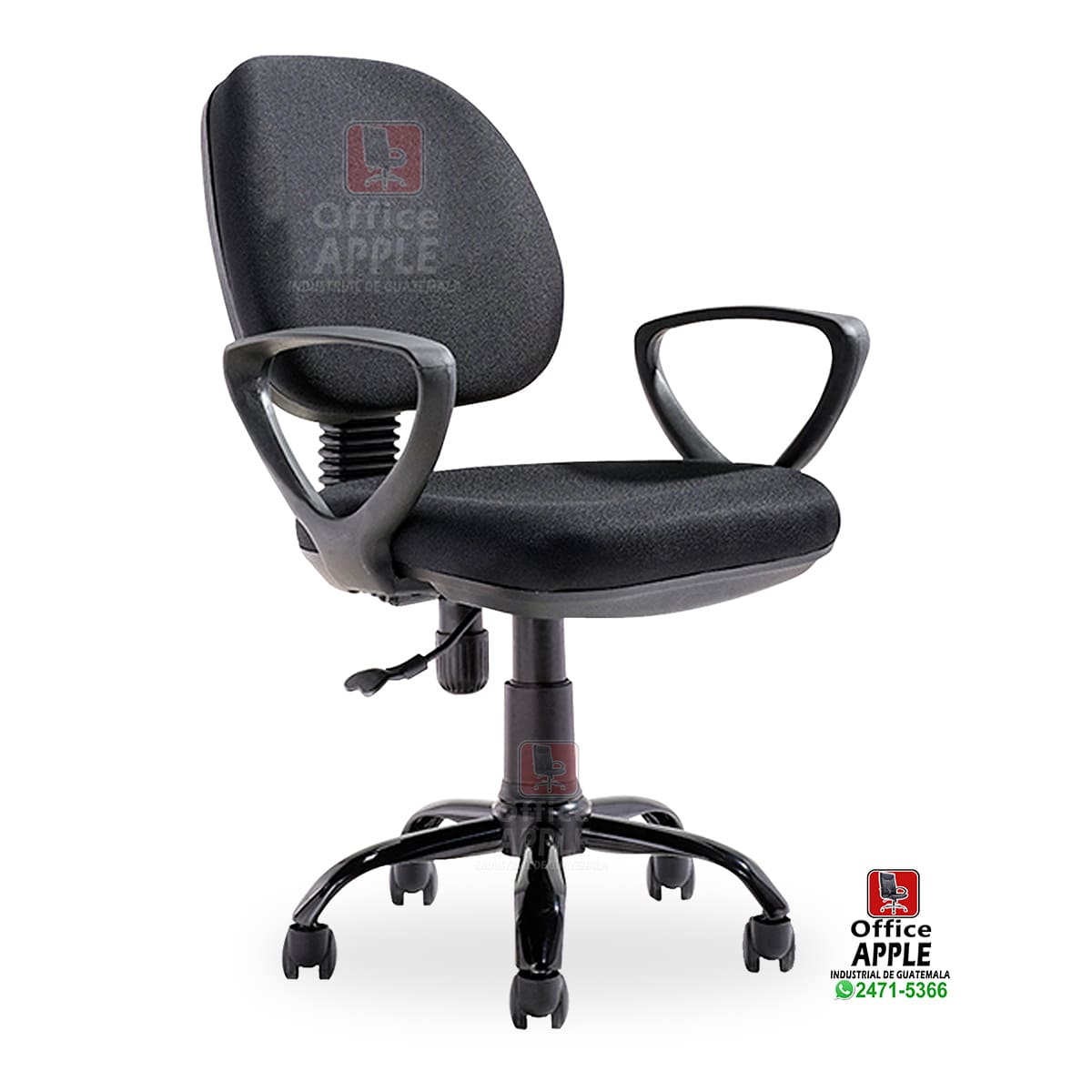 silla con resapaldo y asiento giratorio, base metalica con rodos con brazos silla con resapaldo y asiento giratorio, base metalica con rodos con brazos